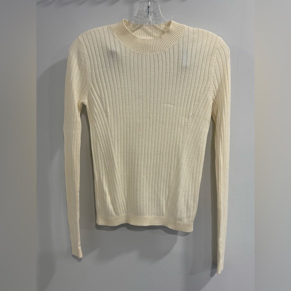Garage Cream Ribbed Sweater